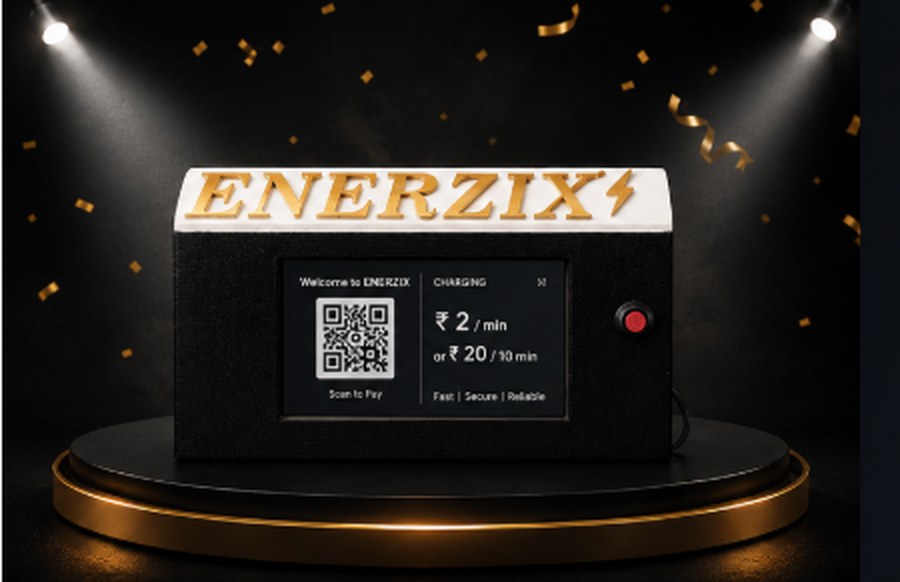 ENERZIX QR-code payment and charging screen